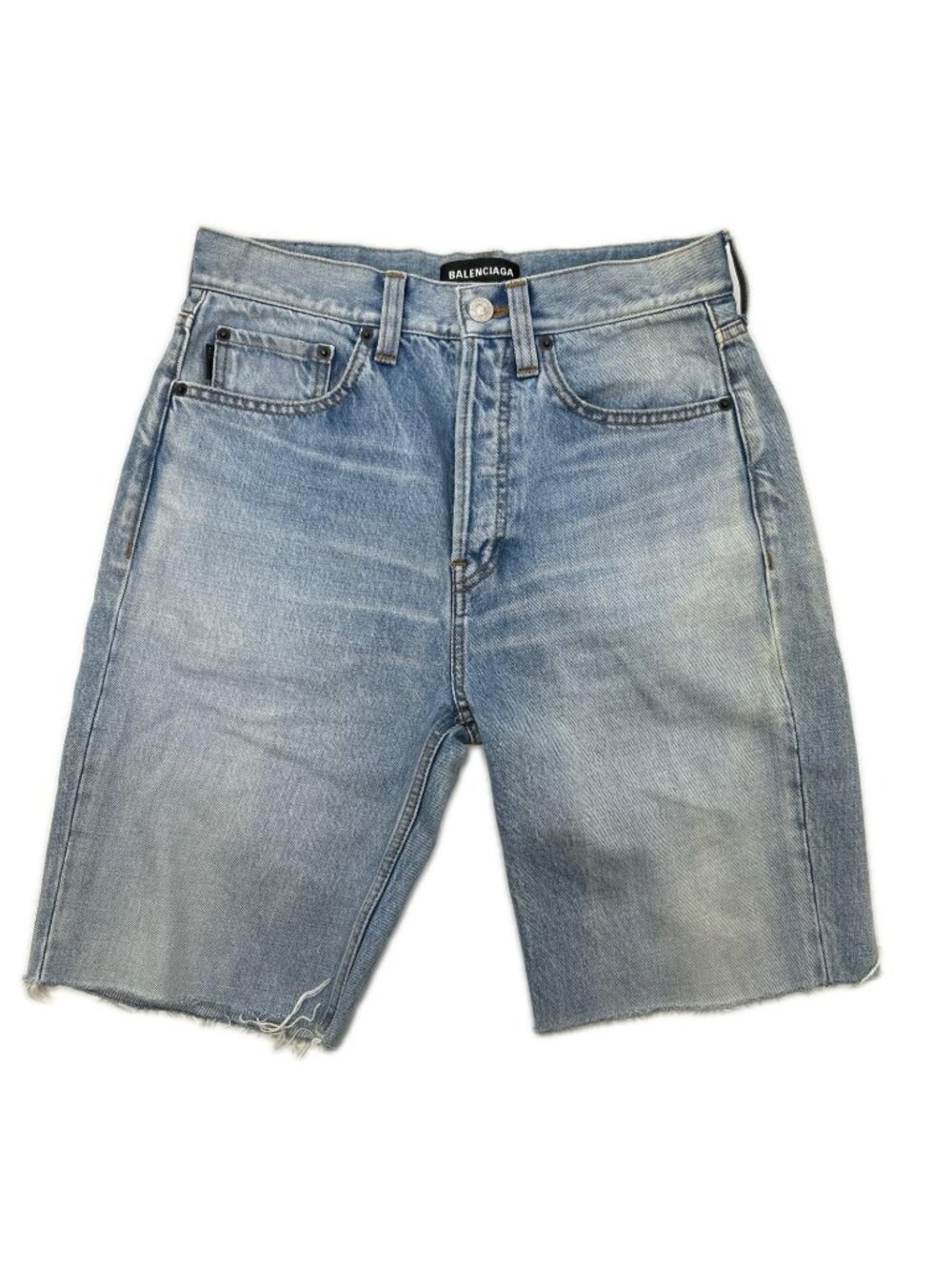 Balenciaga 18 Indigo Denim Shorts 29